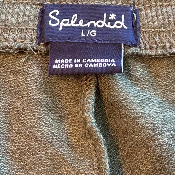 New SPLENDID Heather Camo Pullover Crew Neck Jogger Pajama Set 2-Piece Large - Picture 11 of 13